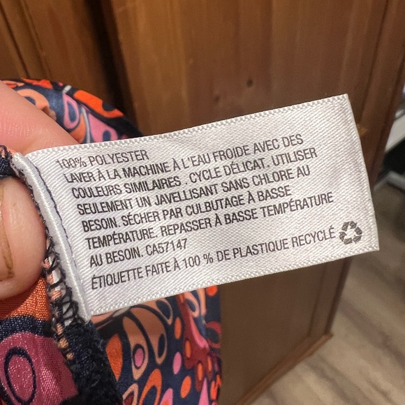 Merona Patterned Sleeveless Blouse L - Picture 3 of 4